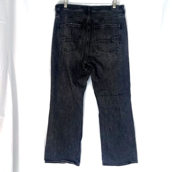 American Eagle Dark Gray Straight Leg Denim Jeans Size 10 - Picture 2 of 10